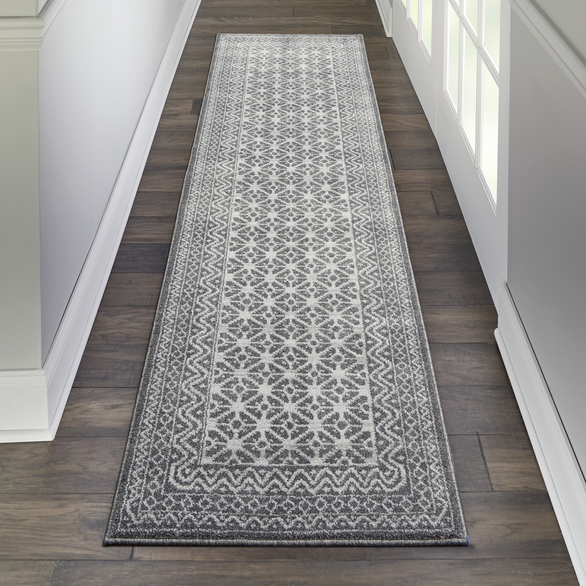 Palermo Runner Pmr02 In Charcoal Silver By Nourison